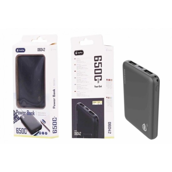 POWER BANK ONE PLUS D6042 6500MAH NEGRO